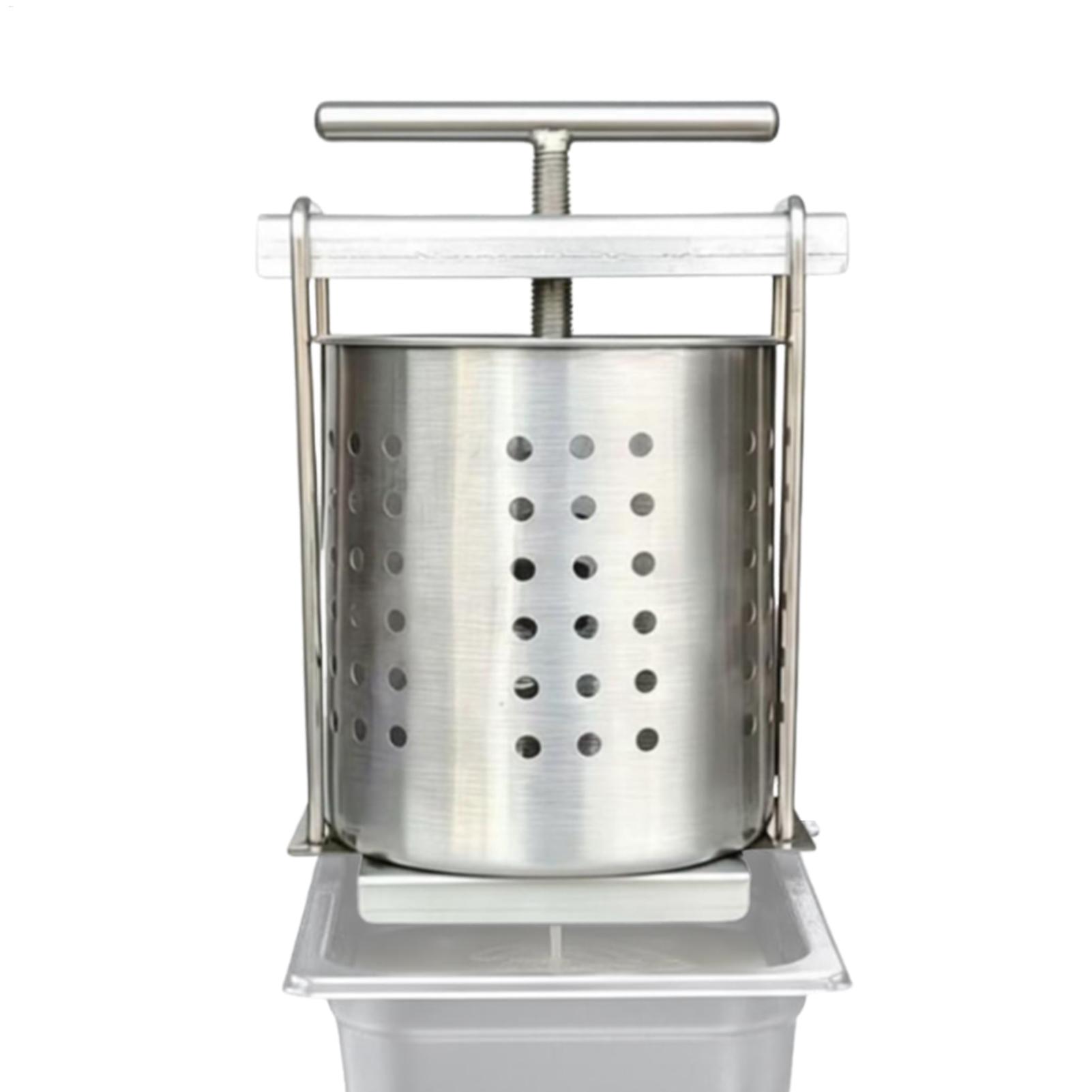 Citrus Juicer Bar - เครื่องคั้นน้ำผลไม้สแตนเลสขนาด 2.5 ลิตร, เครื่องคั้นน้ำผึ้งแบบมือหมุน, เครื่องคั้นน้ำแบบมือจับสำหรับองุ่นและแอปเปิ้ล, อุปกรณ์ครัวสำหรับใช้ในบ้าน
